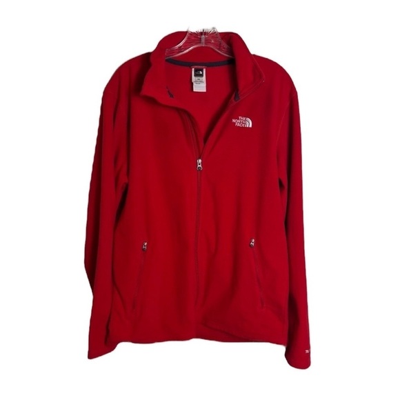 THE NORTH FACE Red Fleece Pullover Size M - Picture 1 of 4